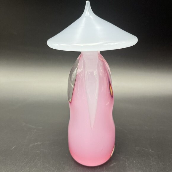 MURANO VETRERIA ARTISTICA OBALL PINK & WHITE ALABASTRO ASIAN ORIENTAL MAN & LADY - Picture 5 of 16